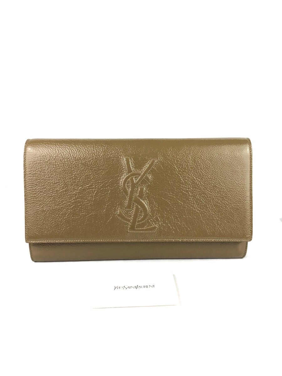 Belle de jour patent leather clutch bag Yves Saint Laurent Black