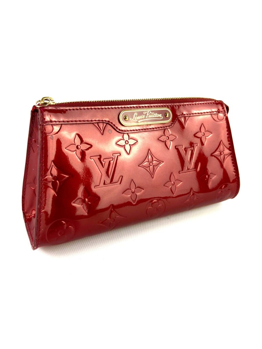 Louis Vuitton, Bags, Louis Vuitton Monogram Vernis Trousse Cosmetic Pouch  Red M93568 Lv Auth Bs205