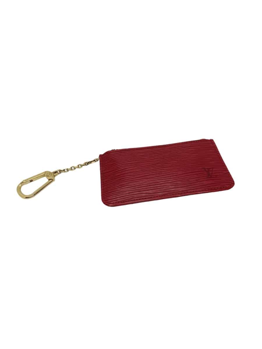 Louis Vuitton Red EPI Leather Key Pouch Coin Purse Pochette Cles69lz718s