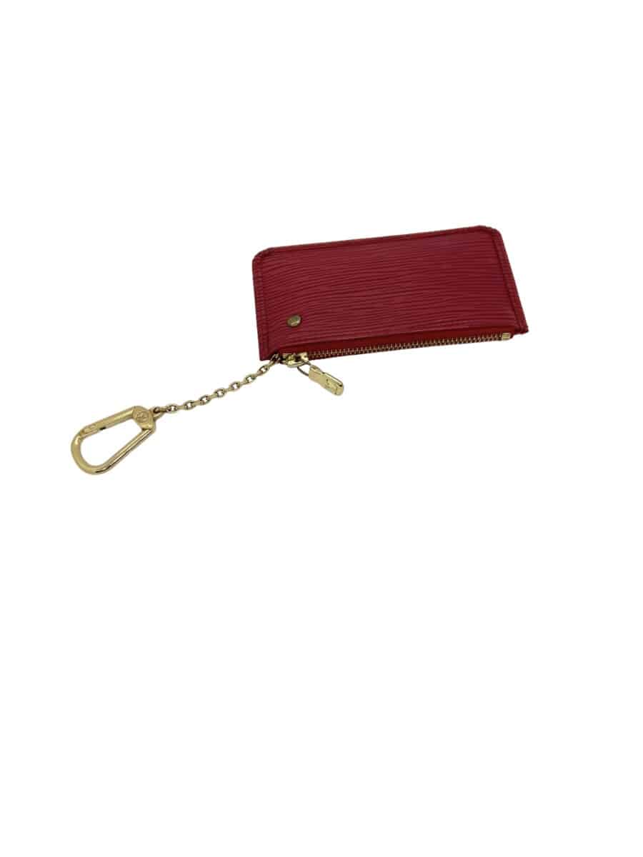 Louis Vuitton Red Epi Leather Key Pouch Pochette Cles 104lv33