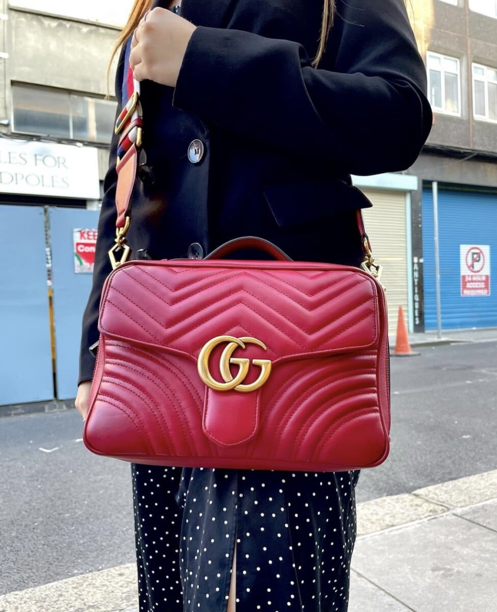 Gucci red best sale shoulder bag