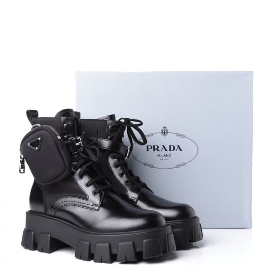 Prada cheap spazzolato boots