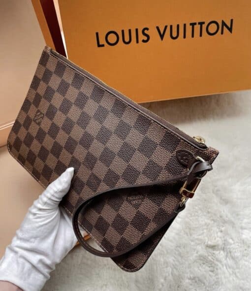 Louis Vuitton Damier Ebene Clutch/Pochette Rose Ballerine. - Image 10