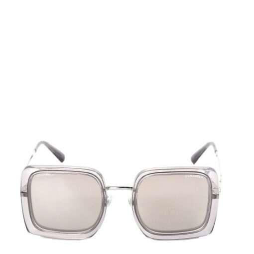 CHANEL Mirror Square Ladies Sunglasses Grey. - Image 4