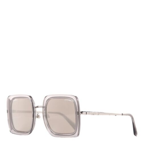 CHANEL Mirror Square Ladies Sunglasses Grey. - Image 7