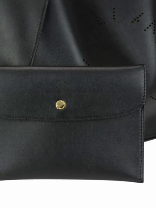 STELLA MCCARTNEY Stella Black Faux Leather Tote Shoulder Bag - Image 6