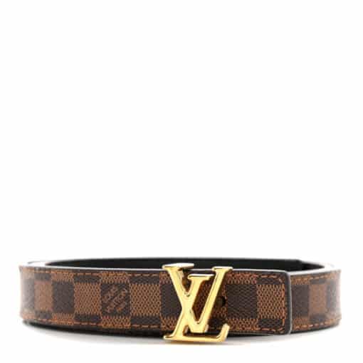 Louis Vuitton Damier Ebene 25mm LV Initiales Belt 90.35