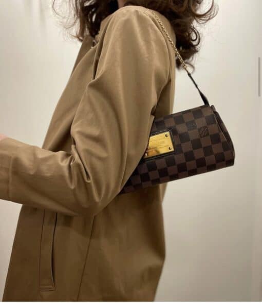 Louis Vuitton Damier Ebene Eva Clutch Shoulder/ Crossbody Bag - Image 12