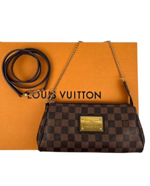 Louis Vuitton Damier Ebene Eva Clutch Shoulder/ Crossbody Bag - Image 7