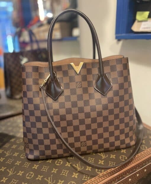 Louis Vuitton Damier Ebene Kensington Shoulder Bag.