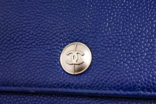 CHANEL Caviar Leather Wallet on Chain WOC Blue. - Image 6