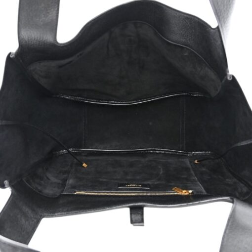 SAINT LAURENT Grained Deerskin Bea Tote Black Shoulder Bag - Image 2