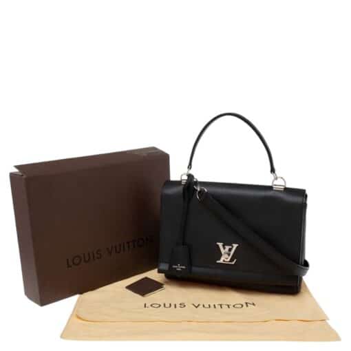 Louis Vuitton Black Calfskin Leather Lockme II Bag.