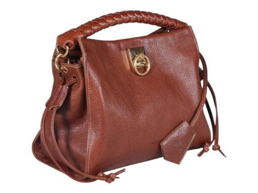 MULBERRY Iris Small Oak Leather Satchel.