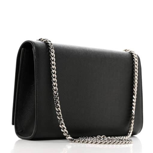 SAINT LAURENT Grain De Poudre Medium Classic Monogram Kate Satchel Black - Image 12