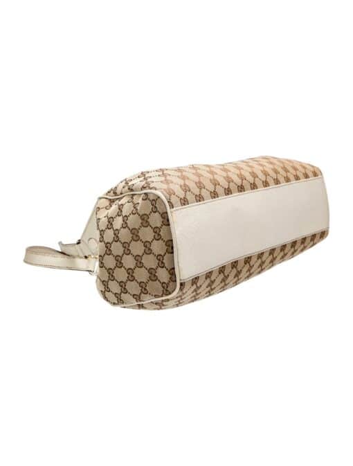 Gucci Beige and Ivory Monogram Charmy Hobo. - Image 2