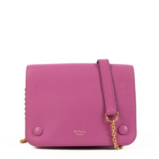 Mulberry Candy Pink Classic Grain Small Clifton Crossbody Bag.