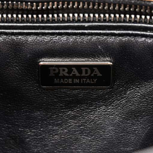 PRADA Glace Calfskin Arcade Crossbody Bag Caramel. - Image 7