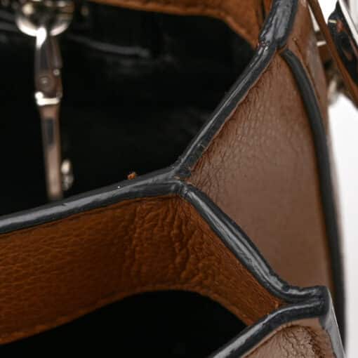 PRADA Glace Calfskin Arcade Crossbody Bag Caramel. - Image 4