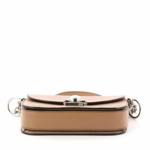 PRADA Glace Calfskin Arcade Crossbody Bag Caramel. - Image 12