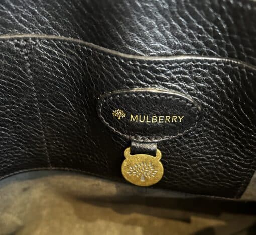 Mulberry Black Leather Bayswater Tote Bag - Image 10