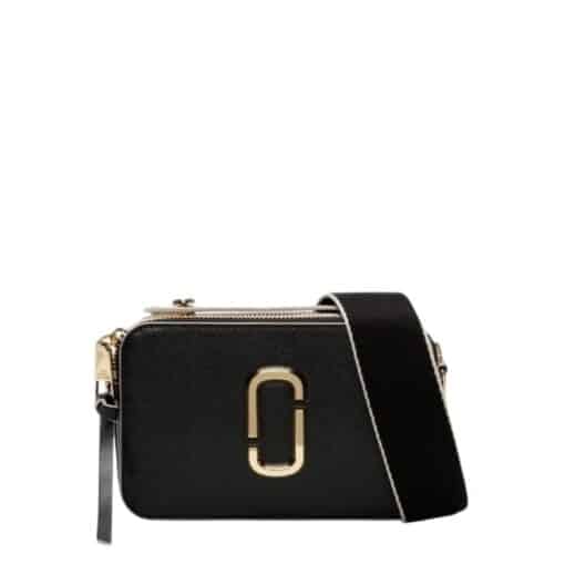 MARC JACOBS Large Snapshot Black Leather Camera Bag