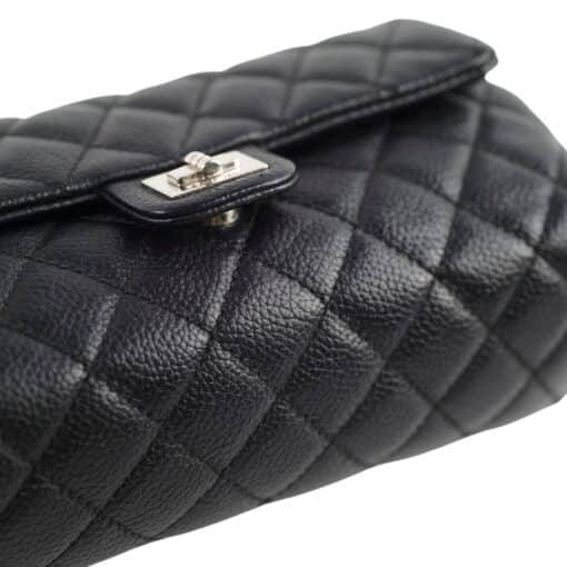 CHANEL Caviar Calfskin Quilted 2.55 Reissue Flap Belt Bag Clutch Black - Image 9