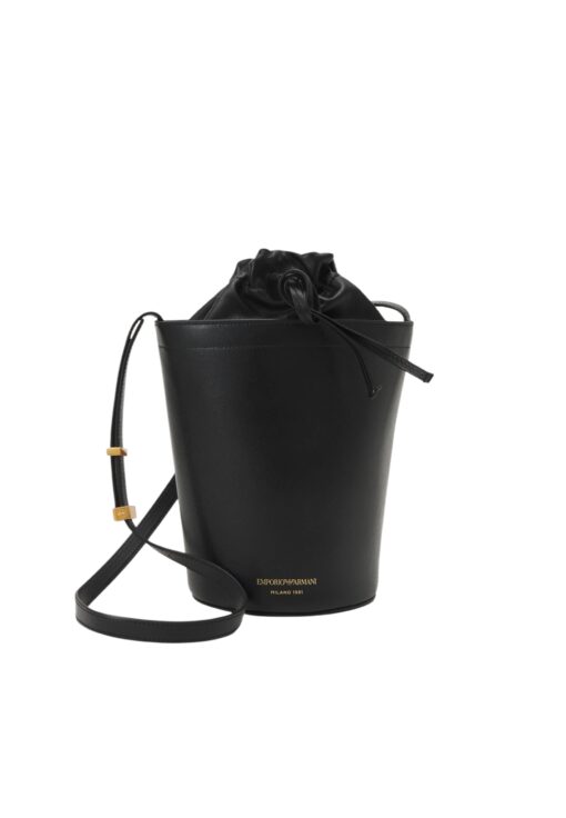 Emporio Armani Leather Bucket Bag.