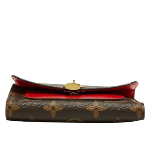 Louis Vuitton Monogram Flower Lock Compact Wallet Coquelicot - Image 3