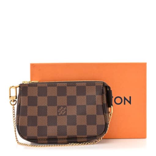 Louis Vuitton Damier Ebene Mini Pochette Accessories.